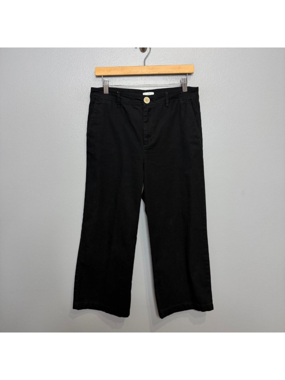 J. JILL twill wide leg pants in black size 6